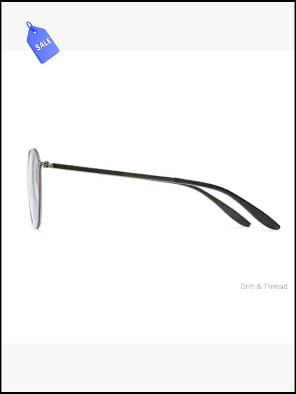 Superflat Reading Glasses Foldable Metal Frame 2.5x Magnification Blue Light